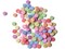 100 10mm Assorted Color Flower Beads Plastic Mixed Color Flat Round Beads